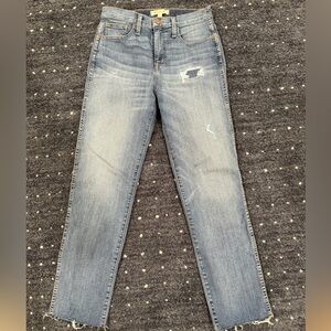 Madewell Light Blue Distressed Skinny Jeans